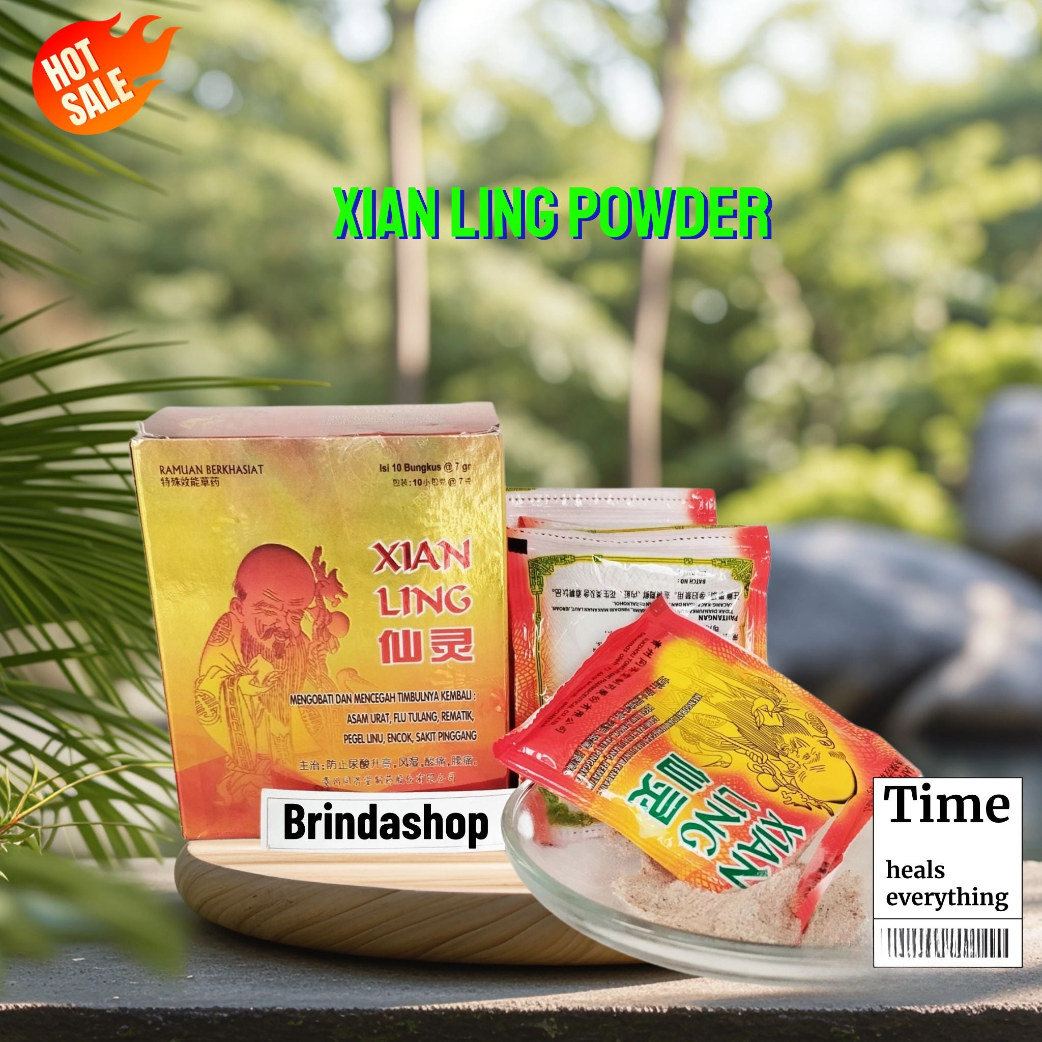 100 Box Xian Ling Powder Herb for Reduce Joint Pain Bone Uric Acid Rheumatism