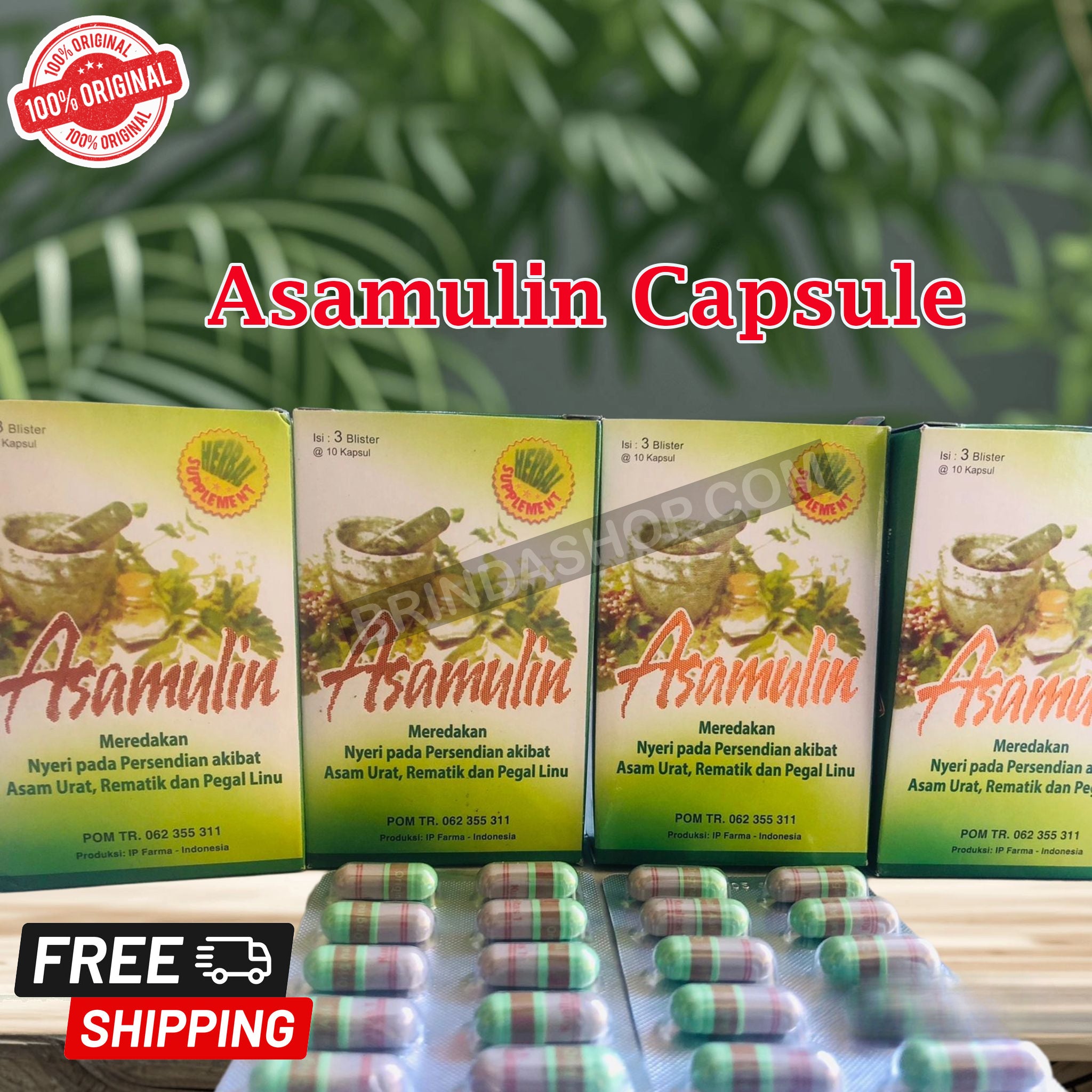 100 BOX ASAMULIN FOR uric acid, rheumatism, rheumatic pain ORIGINAL