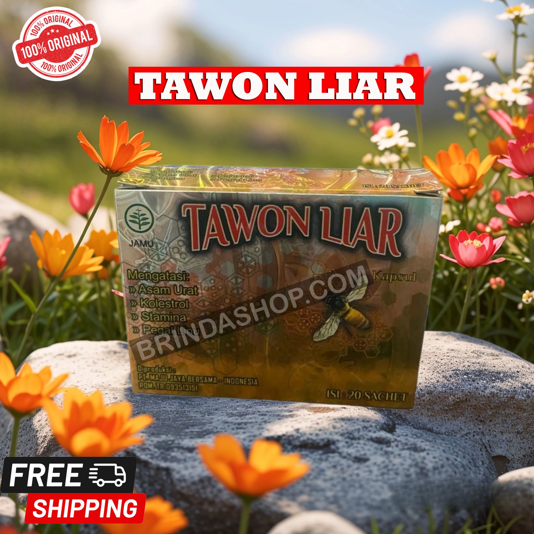 5 BOX Tawon Liar Herbs For Rheumatism Pain Relief & Gout Original Product